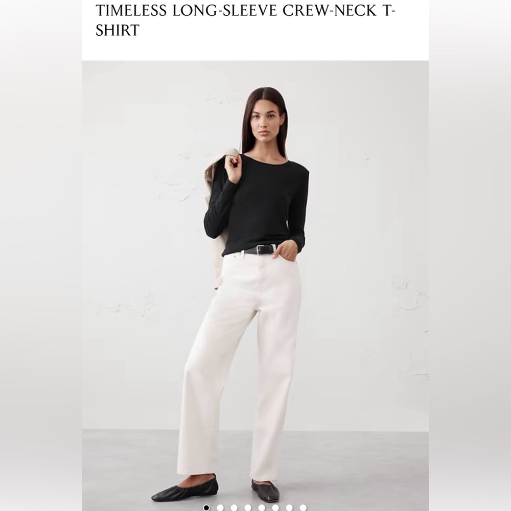 Black Long-Sleeve Crew-Neck T-Shirt